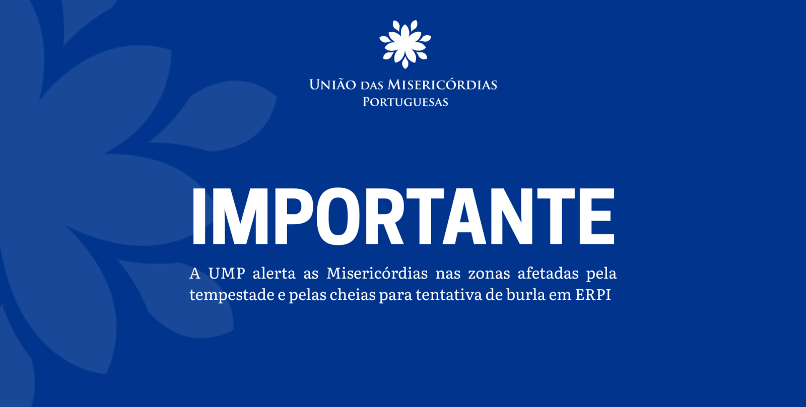 Tempestade | Alerta de tentativa de burla